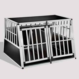 Aluminum Dog cage Large Double Door Dog cage 75a 104 06-0777 www.petproduct.com.cn