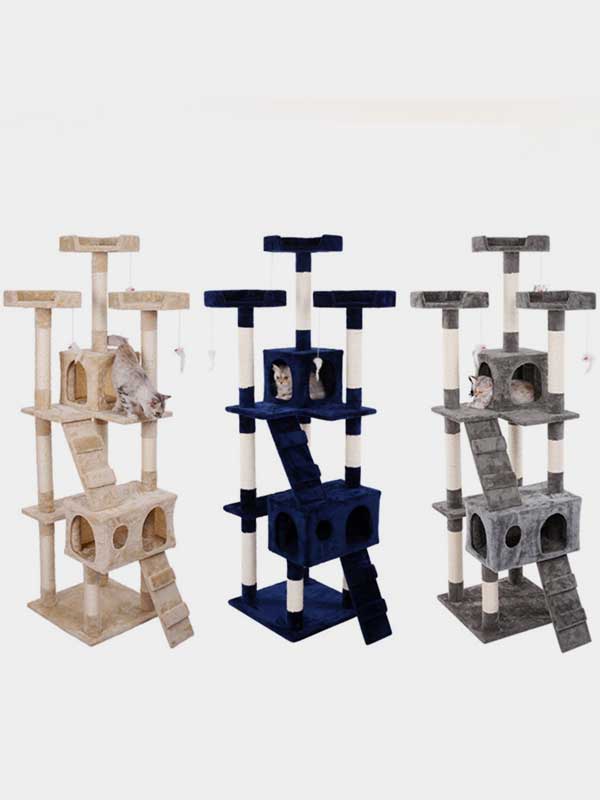 Fábrica de árvore de gato de madeira $ 23,28 Plataforma OEM Coluna de sisal Estrutura de escalada para gato 06-1171 www.petproduct.com.cn