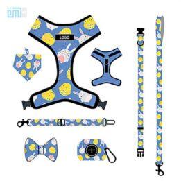 Pet harness factory new dog leash vest-style printed dog harness set small and medium-sized dog leash 109-0018 www.petproduct.com.cn