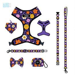 Pet harness factory new dog leash vest-style printed dog harness set small and medium-sized dog leash 109-0021 www.petproduct.com.cn
