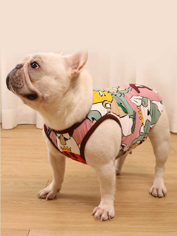 GMTPET французский весенне-летний тонкий жилет для собак, хлопковый жилет с рисунком толстой собаки, бульдога, мопса, 107-222038 www.petproduct.com.cn