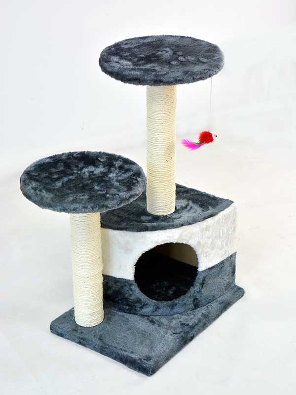 Árbol de gatito de juguete de ratón de plataforma de habitación de gato de escalada de gato de dos colores 06-0009 www.petproduct.com.cn