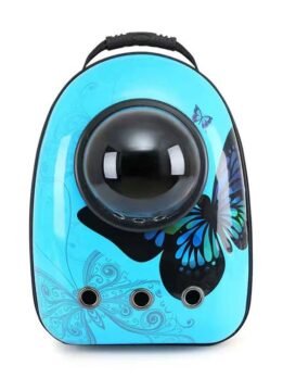 Blue butterfly upgraded side opening pet cat backpack 103-45017 www.petproduct.com.cn