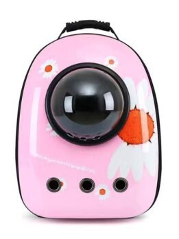 Pink Daisy Upgraded Side Opening Pet Cat Backpack 103-45021 www.petproduct.com.cn