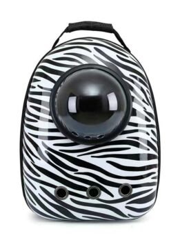 Zebra pattern upgraded side opening pet cat backpack 103-45025 www.petproduct.com.cn