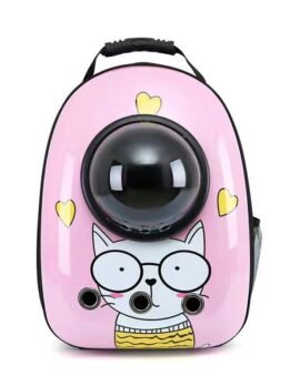 Pink Meow Miss Upgraded Side-Opening Pet Cat Backpack 103-45028 www.petproduct.com.cn