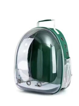 Transparent green pet cat backpack with side opening 103-45057 www.petproduct.com.cn