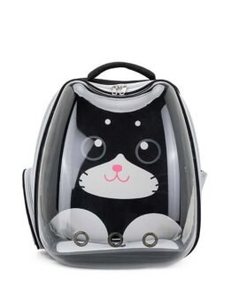 Black Transparent Breathable Cat Backpack Pet Bag 103-45081 www.petproduct.com.cn
