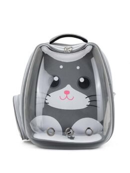 Gray Transparent Breathable Cat Backpack Pet Bag 103-45082 www.petproduct.com.cn