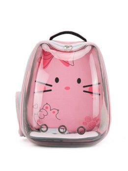 Pink Transparent Breathable Cat Backpack Pet Bag 103-45083 www.petproduct.com.cn