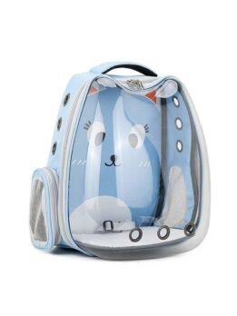 Light Blue Transparent Breathable Cat Backpack Pet Bag 103-45085 www.petproduct.com.cn