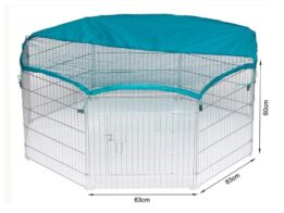 Wire Pet Playpen with waterproof polyester cloth 8 panels size 63x 60cm 06-0114 www.petproduct.com.cn