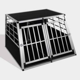 Aluminum Dog cage size 104cm Large Double Door Dog cage 65a 06-0775 www.petproduct.com.cn