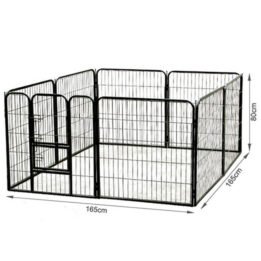 80cm Large Custom Pet Wire Playpen Outdoor Dog Kennel Metal Dog Fence 06-0125 www.petproduct.com.cn