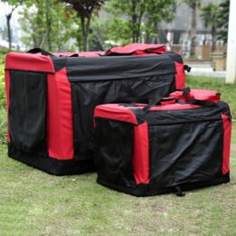 Foldable Large Dog Travel Bag 600D Oxford Cloth Outdoor Pet Carrier Bag in Red www.petproduct.com.cn