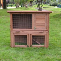Wholesale Large Wooden Rabbit Cage Outdoor Two Layers Pet House 145x 45x 84cm 08-0027 www.petproduct.com.cn