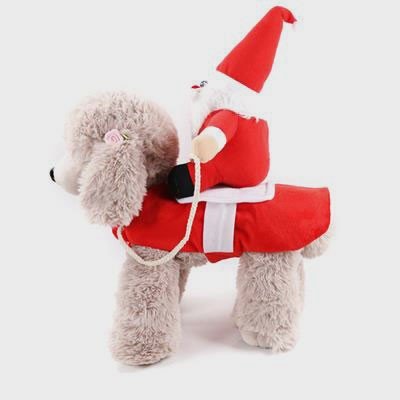 Funny Christmas Pet Costume With Santa Claus Dog Clothes 06-1304 Pet Products Factory, OEM Manufacturer, Supplier, Agent www.petproduct.com.cn Hot Sale Dog Clothes 06-1304