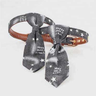Fashion Dog Collar: Cowboy Bowtie Style Fabric 06-0616 Dog collars: Pet collars and other pet accessories bling dog collar