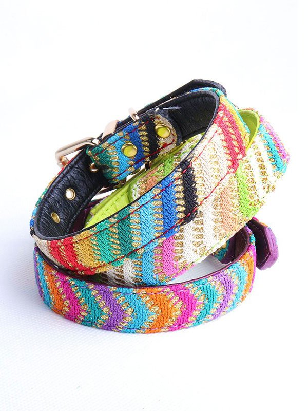 Fashion Acrylic Dog Collar With Metal Buckle Dog Collar 06-0543