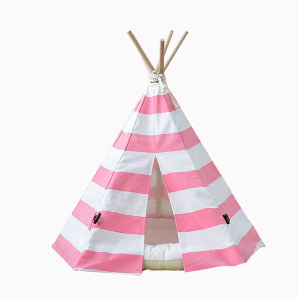 Canvas Teepee: Factory Direct Sales Pet Teepee Tent 100% Cotton 06-0943 Pet Tents: Pet Teepee Bed House Folding Dog Cat Tents Dog Tent outdoor pet tent