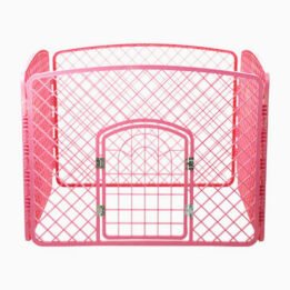 Custom outdoor pp plastic 4 panels portable pet carrier playpens indoor small puppy cage fence cat dog playpen for dogs www.petproduct.com.cn