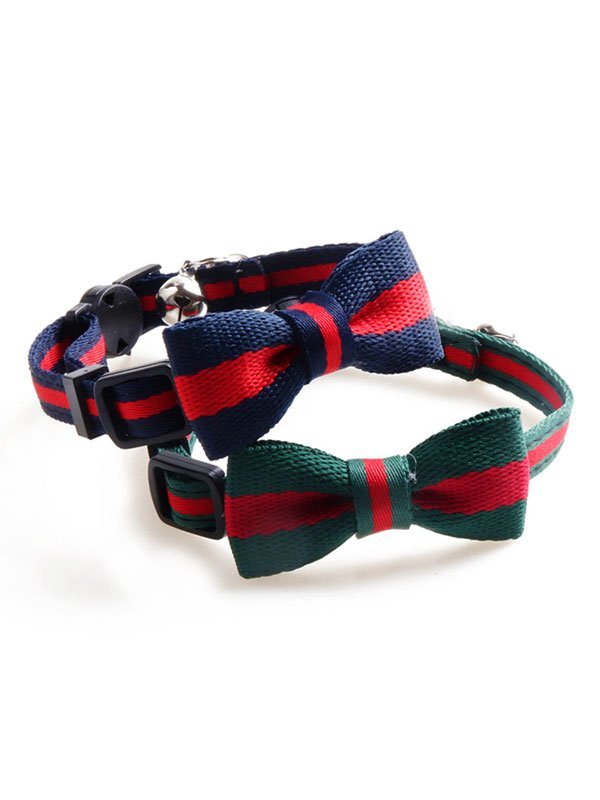 Manufacturer Wholesale Classic Color Plaid Design Cat Collar With Bowknot Bell 06-1610 www.petproduct.com.cn