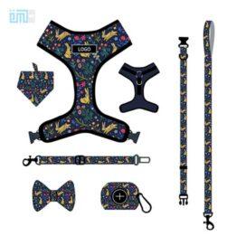 Pet harness factory new dog leash vest-style printed dog harness set small and medium-sized dog leash 109-0027 www.petproduct.com.cn
