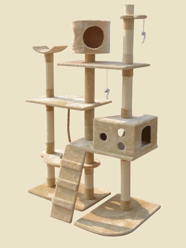Четырехслойная фланелевая рама для кошек из сизаля, платформа для кошачьей комнаты, лестница для лазания, игрушка для мыши, кошачье дерево 06-0003 Pet Products Factory, OEM Manufacturer, Supplier, Agent www.petproduct.com.cn Four-layer sisal flannel cat climbing frame cat room platform climbing ladder mouse toy cat tree 06-0003