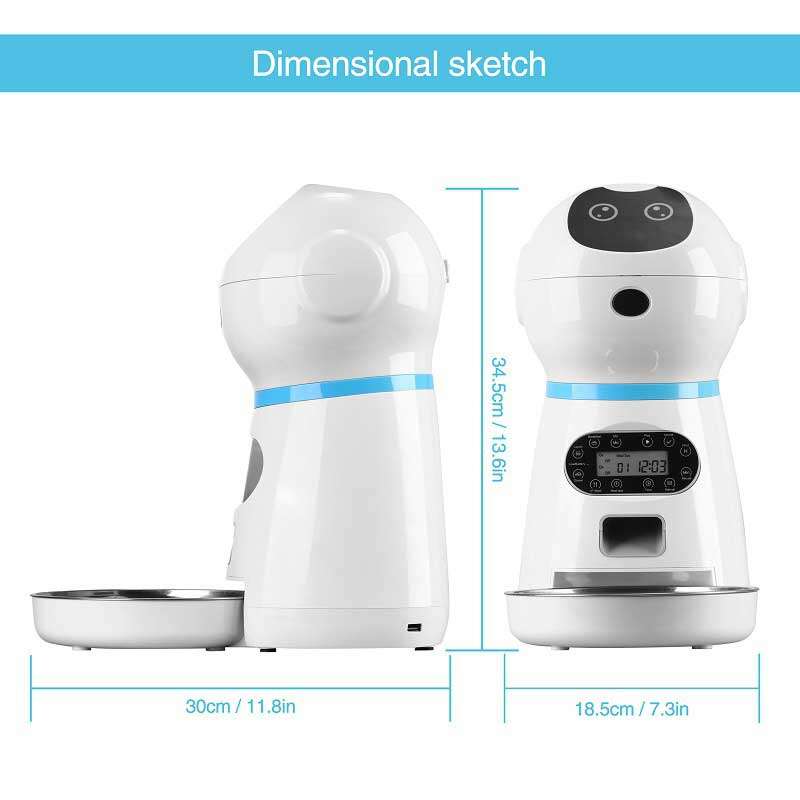 Wholeasle Amazon food feeder double meal feeder pet smart feeder